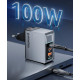 Зарядний пристрій Asometech GaN 100W PPS PD+QC4.0 3-порти (USB-A + 2 USB Type-C) чорний (H881)