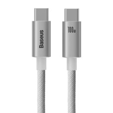 Кабель зарядний Baseus USB Type-C to Type-C 100W 5A 1м White (CAJY020002)