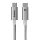 Кабель зарядний Baseus USB Type-C to Type-C 100W 5A 1м White (CAJY020002)