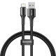 Кабель Baseus Halo Data Cable USB to Lightning з підсвіткою 2.4A 1м чорний (CALGH-G01)