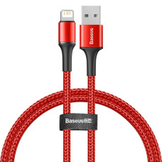 Кабель Baseus Halo Data Cable USB to Lightning з підсвіткою 2.4A 1м червоний (CALGH-G09)