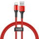 Кабель Baseus Halo Data Cable USB to Lightning з підсвіткою 2.4A 1м червоний (CALGH-G09)