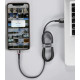 Кабель Baseus Halo Data Cable USB to Lightning з підсвіткою 2.4A 1м чорний (CALGH-G01)
