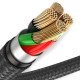 Кабель Baseus Halo Data Cable USB to Lightning з підсвіткою 2.4A 1м червоний (CALGH-G09)