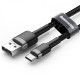Кабель зарядний Baseus USB-A to USB Type-C 60W 3А 2м grey (CATKLF-FG1)