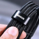 Кабель Baseus Cafule USB Type-C to USB Type-C PD FC 100W 1м red black (CATKLF-SC91)