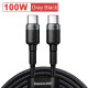 Кабель Baseus Cafule USB Type-C to USB Type-C PD FC 100W 2м grey (CATKLF-BLG1)