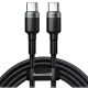 Кабель Baseus Cafule USB Type-C to USB Type-C PD FC 100W 2м grey (CATKLF-BLG1)