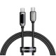 Кабель Baseus USB Type-C to USB Type-C PD 100W Led display E-marker 1m black (CATSK-B01)