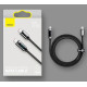 Кабель Baseus USB Type-C to USB Type-C PD 100W Led display E-marker 1m black (CATSK-B01)