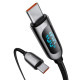 Кабель Baseus USB Type-C to USB Type-C PD 100W Led display E-marker 1m black (CATSK-B01)