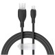 Кабель Baseus Pudding Series USB-A to Lightning TPE Fast Charging 2.4A 1.2m black (CB000052)