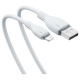 Кабель Baseus Pudding Series USB-A to Lightning TPE Fast Charging 2.4A 1.2m white (CB000052)