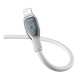 Кабель Baseus Pudding Series USB-A to Lightning TPE Fast Charging 2.4A 1.2m white (CB000052)