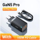 Зарядний пристрій Baseus GaN5 Pro Fast Charger QC4.0+PD3.0 65W USB+2Type-C + кабель Baseus Type-C to Type-C 100W 1м Чорний (CCGAN65E5)