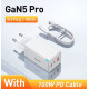 Зарядний пристрій Baseus GaN5 Pro Fast Charger QC4.0+PD3.0 65W USB+2Type-C + кабель Baseus Type-C to Type-C 100W 1м Білий (CCGAN65E5)