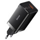 Зарядний пристрій Baseus GaN5 Pro Fast Charger QC4.0+PD3.0 65W USB+2Type-C + кабель Baseus Type-C to Type-C 100W 1м Чорний (CCGAN65E5)