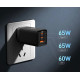 Зарядний пристрій Baseus GaN5 Pro Fast Charger QC4.0+PD3.0 65W USB+2Type-C + кабель Baseus Type-C to Type-C 100W 1м Чорний (CCGAN65E5)