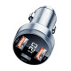 Автомобільний зарядний пристрій Essager 80W Digital Display Car Charger grey (ES-CC10)