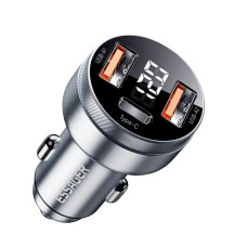 Автомобільний зарядний пристрій Essager 80W Digital Display Car Charger grey (ES-CC10)