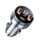 Автомобільний зарядний пристрій Essager 80W Digital Display Car Charger grey (ES-CC10)