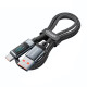 Кабель Essager USB-A to USB Type-C 100W 7A LED дисплей 2м grey