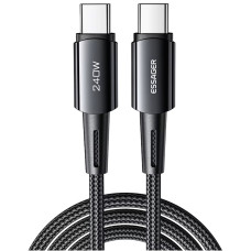 Кабель Essager USB Type-C to USB Type-C PD3.1 240W 5A 1м чорний (ES-X16)