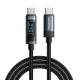 Кабель Essager USB Type-C to USB Type-C PD3.1 240W Led display 2m grey (ES-X47)