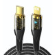Кабель Essager Transparent Data Cable USB Type-C to Lightning 29W 3A 2m black