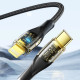 Кабель Essager Transparent Data Cable USB Type-C to Lightning 29W 3A 2m black