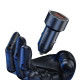 Автомобільний зарядний пристрій Toocki Car Charger 75W Digital Display blue (TQ-CC08)