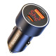 Автомобільний зарядний пристрій Toocki Car Charger 75W Digital Display blue (TQ-CC08)
