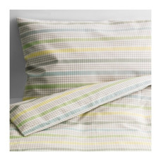 Комплект дитячої постільної білизни Ikea Drömland 110x125 см 35x55 см  сірий (203.196.67)
